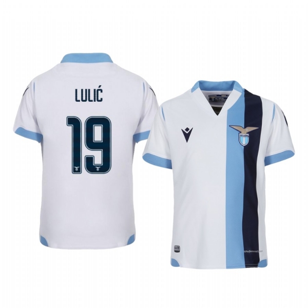 Youth Senad Lulic Lazio 19-20 Away White Short Sleeve Jersey