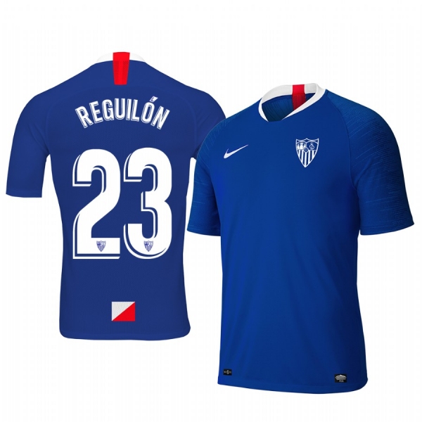 Youth Sergio Reguilon Sevilla 19-20 Third Blue Short Sleeve Jersey