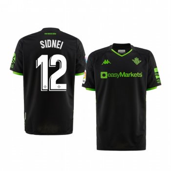 Youth Real Betis Sidnei Black Away Short Sleeve Jersey 19-20