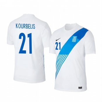 Dimitris Kourbelis Greece 2020 White Home Men's Short Sleeve Jersey