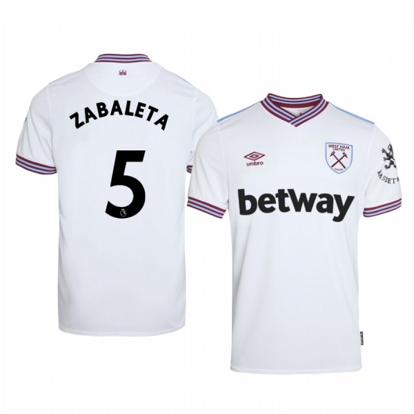 Pablo Zabaleta West Ham United Away Men's Short Sleeve Jersey 19-20