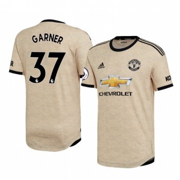 James Garner Manchester United 2020 Away Authentic Short Sleeve Tan Jersey