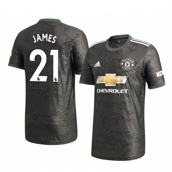 Daniel James Manchester United 2020-21 Away Men's Black Short Sleeve Jersey