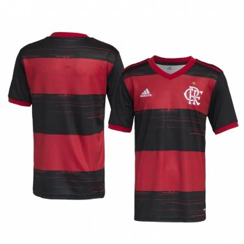 Youth Flamengo Red Black Home Short Sleeve Jersey 2020