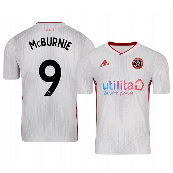 Youth Oliver McBurnie Sheffield United 19-20 Away White Short Sleeve Jersey