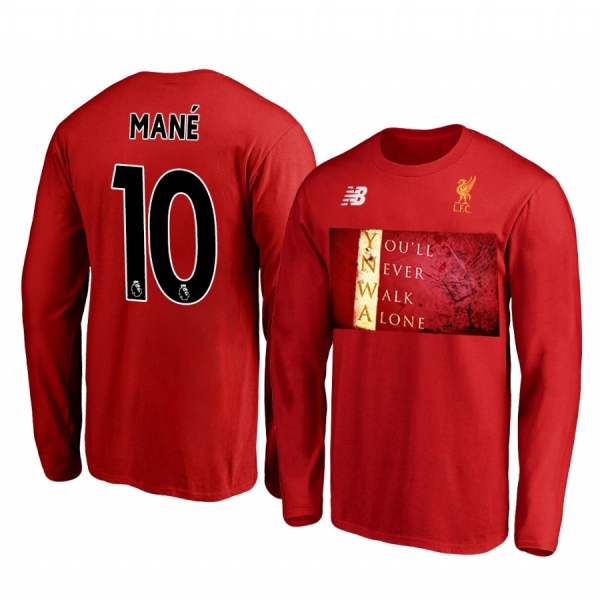 Men's Sadio Mané Liverpool YNWA Official Long Sleeve T-shirt