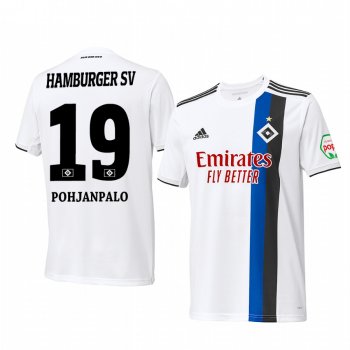 Hamburger SV Joel Pohjanpalo 19-20 Home Men's White Short Sleeve Jersey