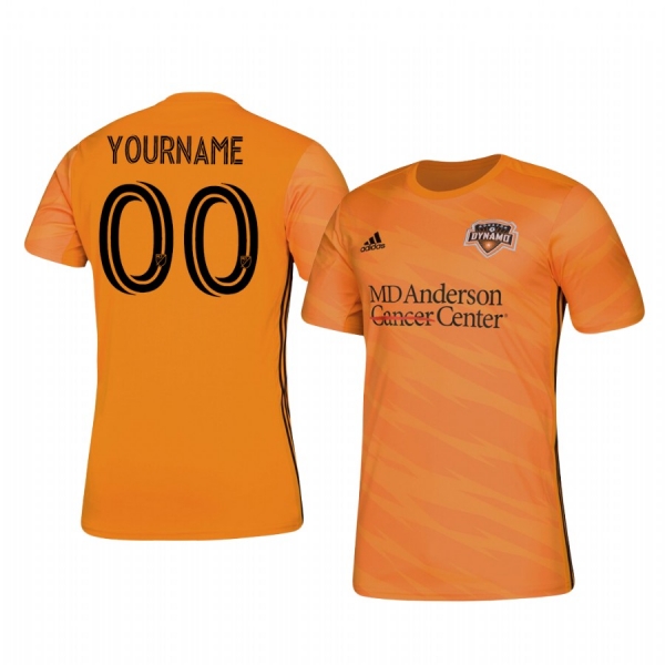 Custom Houston Dynamo 2020-21 Home Men's Orange Short Sleeve Jersey