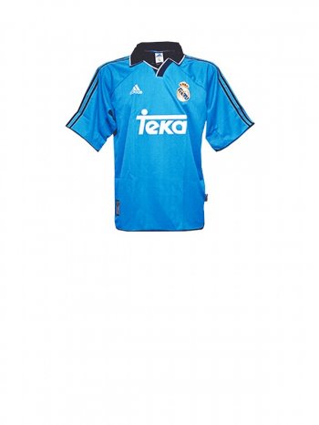 Real Madrid Men's Blue Away Short Sleeve Jersey 2000-01