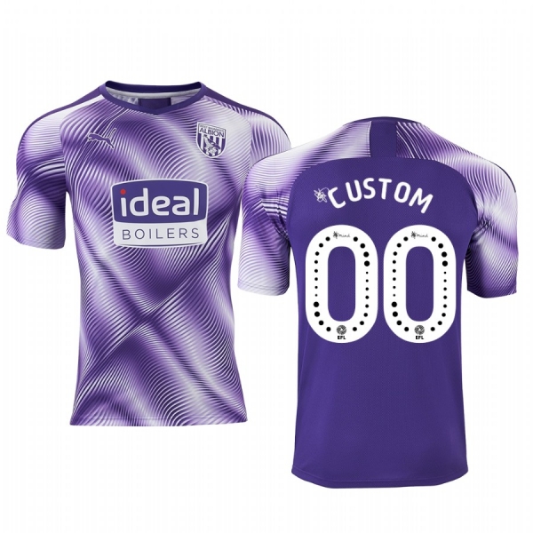 West Bromwich Albion Custom Men's Purple Third Short Sleeve Jersey 19-20