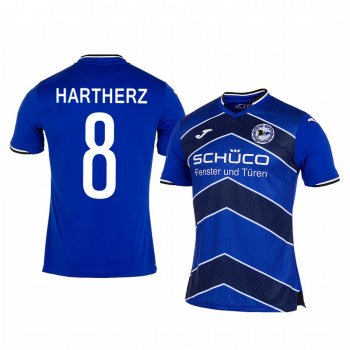 Florian Hartherz Arminia Bielefeld 19-20 Blue Home Men's Short Sleeve Jersey