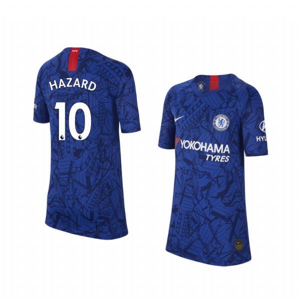 Youth Eden Hazard Chelsea Home Short Sleeve Jersey 19-20