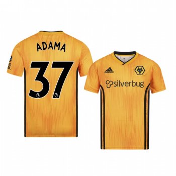 Youth Wolverhampton Wanderers Adama Traore Orange Home Short Sleeve Jersey 19-20