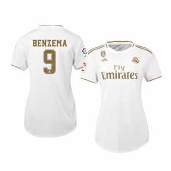 Women's Karim Benzema Real Madrid 19-20 Home Jersey