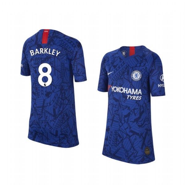 Youth Ross Barkley Chelsea Home Short Sleeve Jersey 19-20