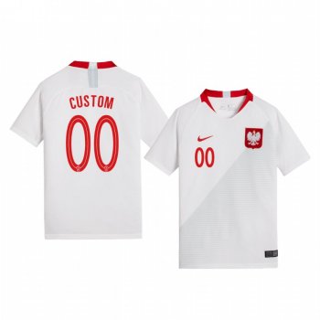 Youth 2018 World Cup Poland Custom Youth Home Official Jersey