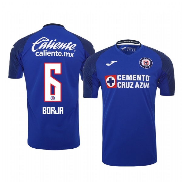 Jonathan Borja Cruz Azul 19-20 Home Men's Royal Official Short Sleeve Jersey