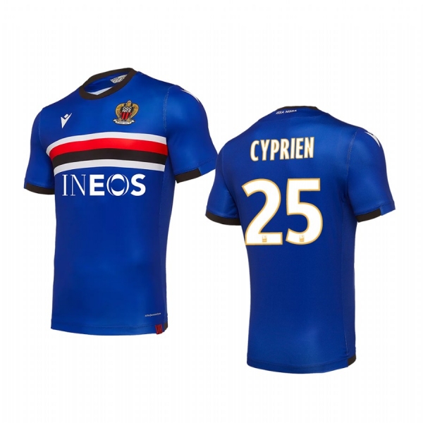 Youth OGC Nice Wylan Cyprien Royal Third Short Sleeve Jersey 19-20