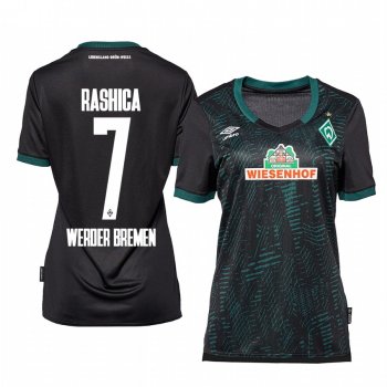 Women's Werder Bremen Milot Rashica Black Event Short Sleeve Jersey 19-20