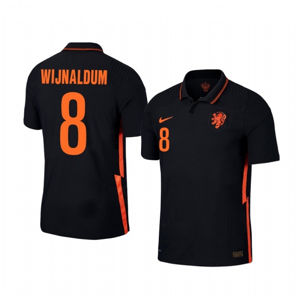 Georginio Wijnaldum Netherlands 2020 Black Away Men's Short Sleeve Jersey