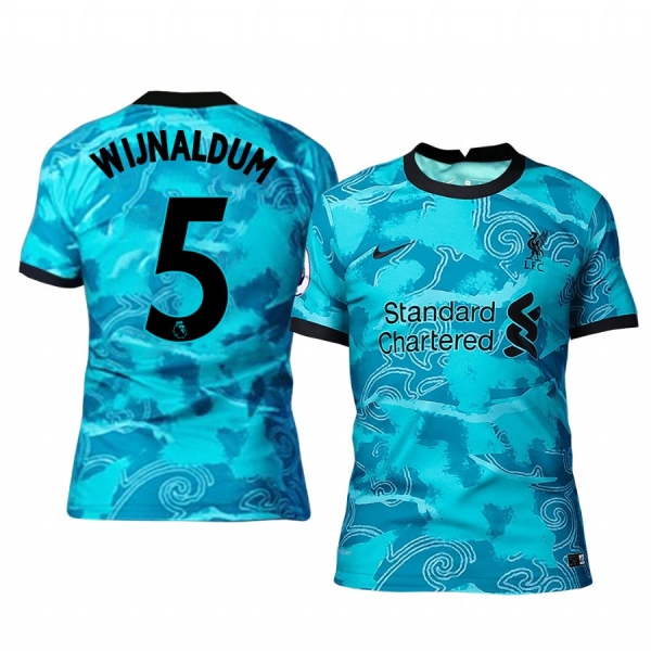 Liverpool Georginio Wijnaldum Men's Green Away Short Sleeve Jersey 2020-21