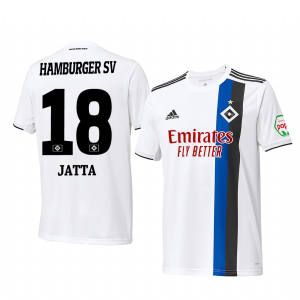 Hamburger SV Bakery Jatta 19-20 Home Men's White Short Sleeve Jersey