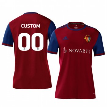 Basel Custom Men's Red Home Short Sleeve Jersey 19-20