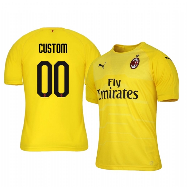 18-19 AC Milan Custom Official Goalkeeper Home Jersey Men's