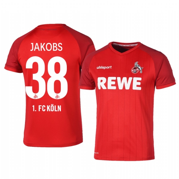 1. FC Koln Ismail Jakobs 19-20 Away Men's Red Short Sleeve Jersey