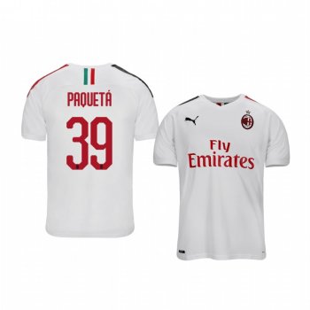 Youth Lucas Paquetá AC Milan 19-20 Away Short Sleeve Jersey