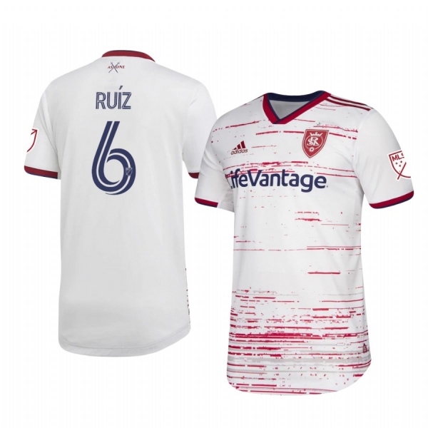 Pablo Ruíz Real Salt Lake 2020 Away Authentic Short Sleeve White Jersey