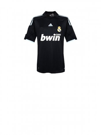 Real Madrid Men's Black Away Short Sleeve Jersey 2009-10