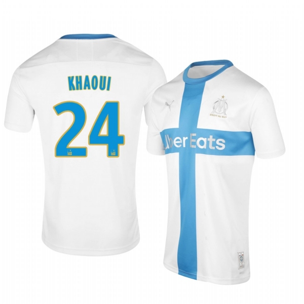 Saif-Eddine Khaoui Olympique de Marseille White 120th Anniversary Limited Edition Jersey Men's