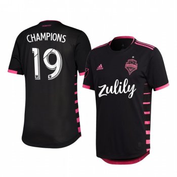 Seattle Sounders FC 2019 MLS Cup Champions Black Short Sleeve Jersey