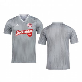 Youth Olympiacos Piraeus 19-20 Gray Away Short Sleeve Jersey