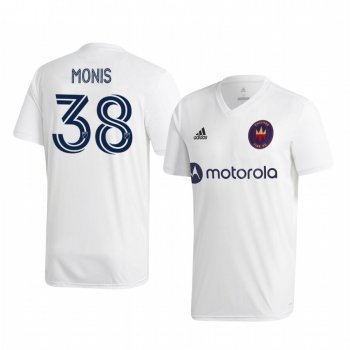 Alex Monis Chicago Fire 2020-21 Away Men's White Short Sleeve Jersey