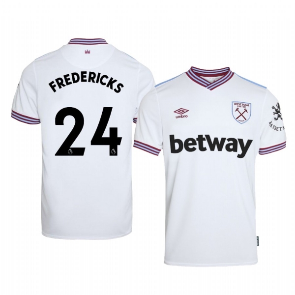 Ryan Fredericks West Ham United Away Men's Short Sleeve Jersey 19-20