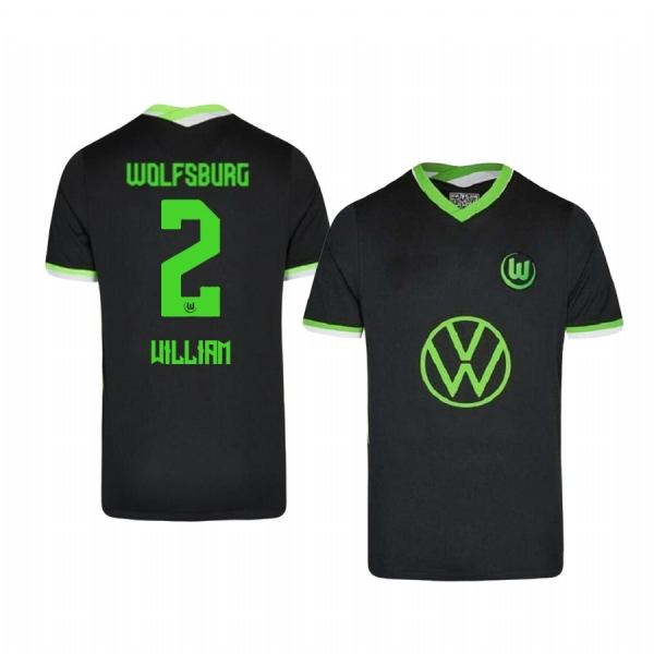 William VfL Wolfsburg 2020-21 Home Men's Green Short Sleeve Jersey