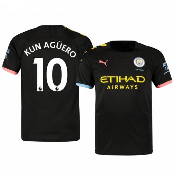 Sergio Agüero Manchester City Away Men's Short Sleeve Jersey 19-20