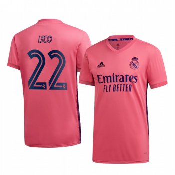 Isco Real Madrid 2020-21 Away Men's Pink Short Sleeve Jersey