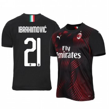 Zlatan Ibrahimovic AC Milan 19-20 Black Third Alternate Jersey Men's