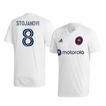 Luka Stojanović Chicago Fire 2020-21 Away Men's White Short Sleeve Jersey