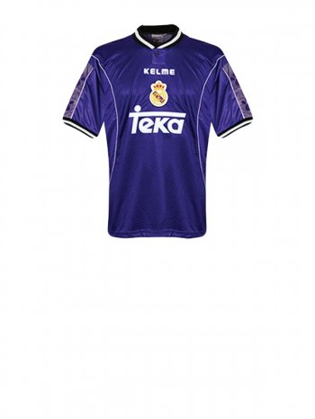 Real Madrid Men's Purple Away Short Sleeve Jersey 1997-98