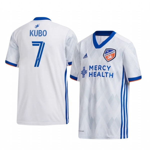 Youth Yuya Kubo FC Cincinnati 2020-21 Away White Short Sleeve Jersey