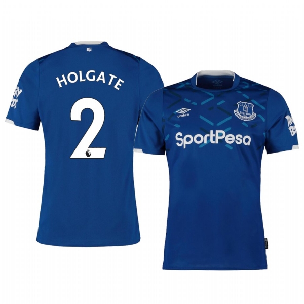 Men's Mason Holgate Everton Home Short Sleeve Jersey 19-20