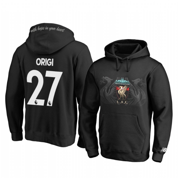 Divock Origi Liverpool Black Classic Pullover Hoodie - Men's