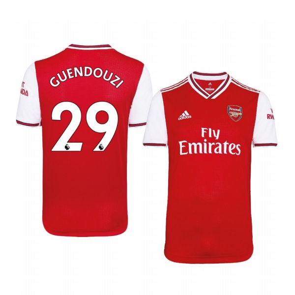 Men's Mattéo Guendouzi Arsenal Home Short Sleeve Jersey 19-20