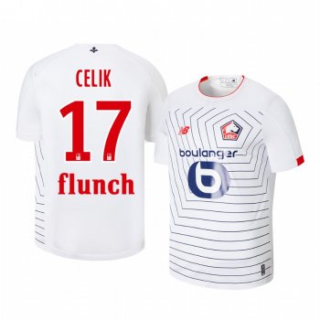 Zeki Celik Lille OSC 19-20 Third Men's White Short Sleeve Jersey