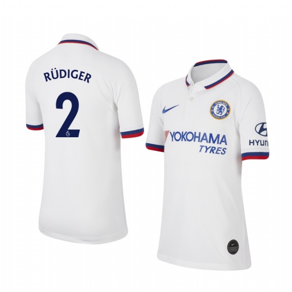 Youth Antonio Rudiger Chelsea Away Short Sleeve Jersey 19-20