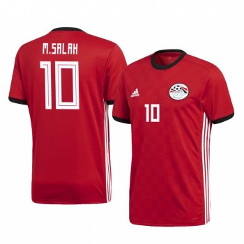 Mohamed Salah Egypt 2018 World Cup Home Men's Red Short Sleeve Jersey